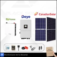 Sistem Fotovoltaic Hibrid Canadian Solar+Deye+Dyness Trifazat 8kw