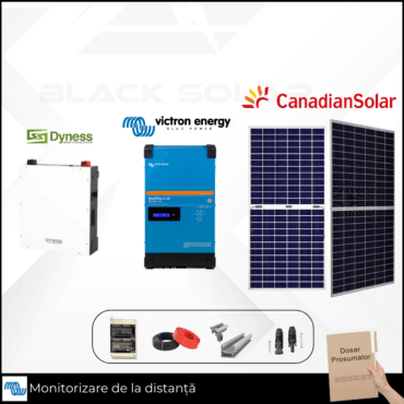 Sistem Fotovoltaic Hibrid Canadian Solar+Victron+Dyness Monofazat 5kw