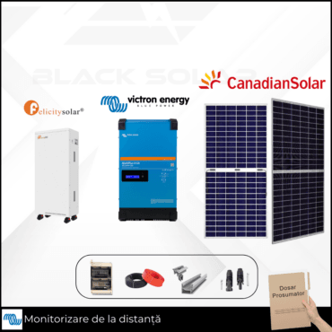 Sistem Fotovoltaic Hibrid Canadian Solar+Victron+Felicity Monofazat 5kw