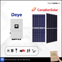 Sistem Fotovoltaic On-Grid Canadian Solar+Deye Trifazat 10kw