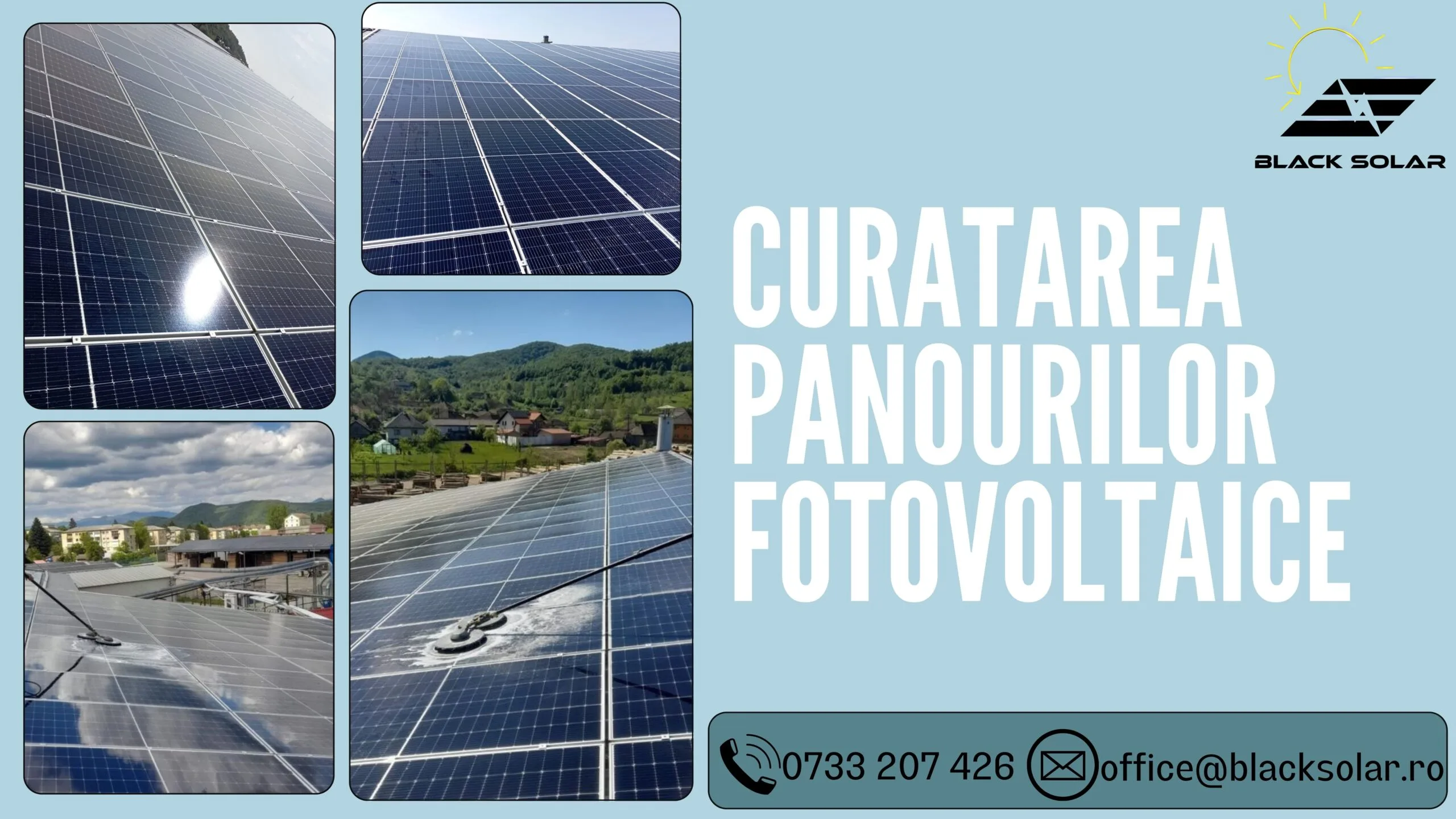 Curatarea panourilor fotovoltaice