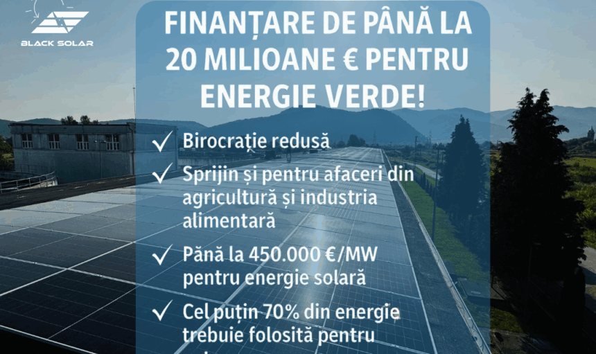 Un nou program de sprijin pentru energia verde buget de 300 milioane de euro finantare pentru companii