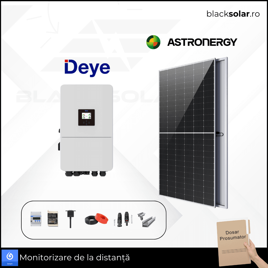 Sistem Fotovoltaic On-Grid Astroenergy+Deye Trifazat 15kw