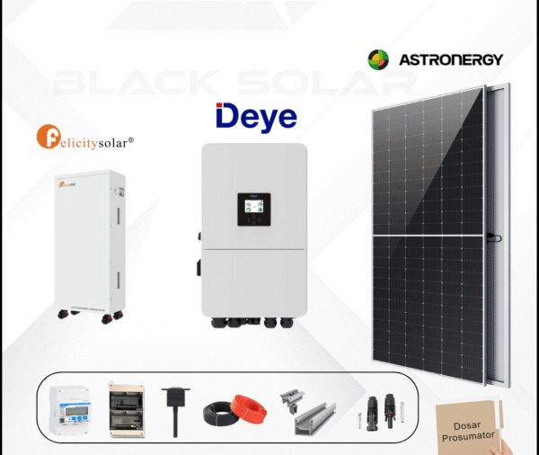 Sistem Fotovoltaic Hibrid Astroenergy+Deye+Felicity Trifazat 6kw
