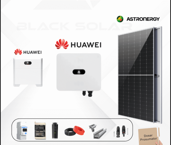 Sistem Fotovoltaic Hibrid Astroenergy+Huawei+Luna Huawei Monofazat 5kw