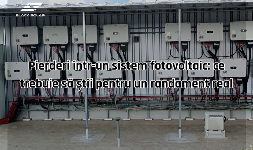 Pierderi într-un sistem fotovoltaic: ce trebuie să știi pentru un randament real