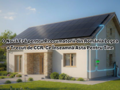 Casă cu panouri fotovoltaice și stație încărcare auto - Legea Prosumatorului România 2026