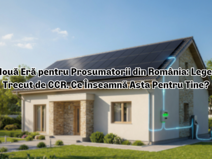 Casă cu panouri fotovoltaice și stație încărcare auto - Legea Prosumatorului România 2026