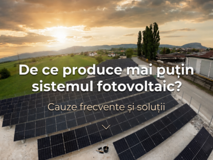 Sistem fotovoltaic pe acoperiș/la sol - cauze pentru producția scăzută de energie și soluții de mentenanță