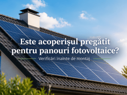 Acoperiș pregătit pentru panouri fotovoltaice înainte de montaj