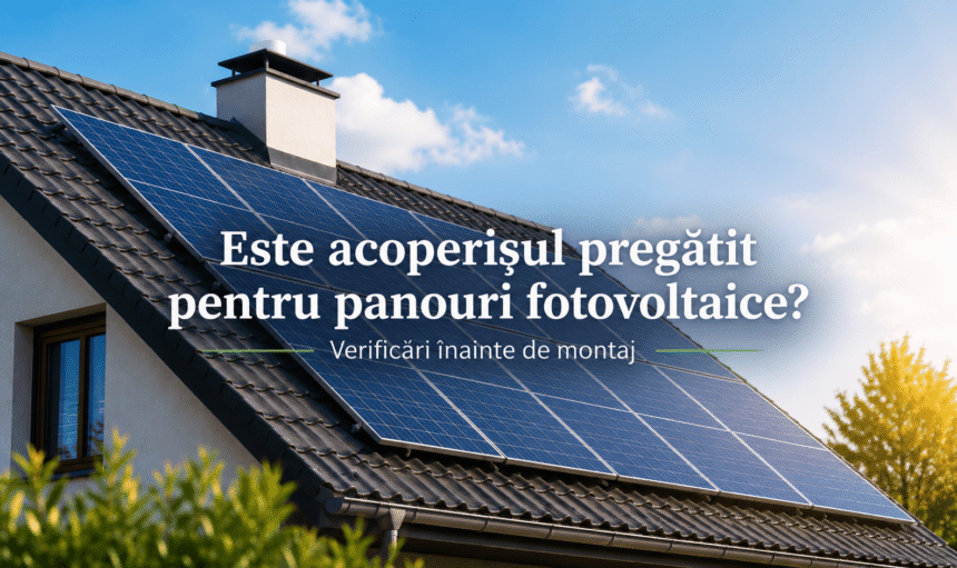 Acoperiș pregătit pentru panouri fotovoltaice înainte de montaj