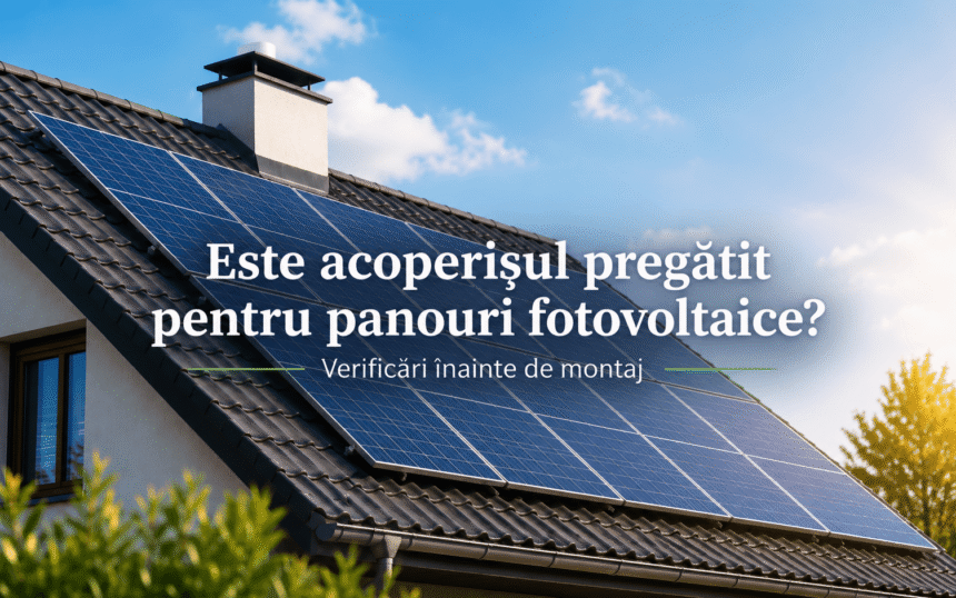 Acoperiș pregătit pentru panouri fotovoltaice înainte de montaj