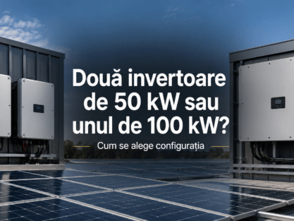 Două invertoare de 50 kW comparate cu un invertor de 100 kW într-un sistem fotovoltaic comercial