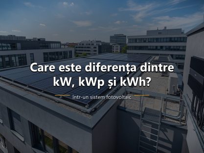 Comparație între kW, kWp și kWh într-un sistem fotovoltaic