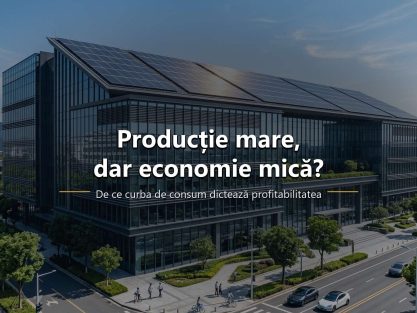 Comparație între producția fotovoltaică și consumul unei firme