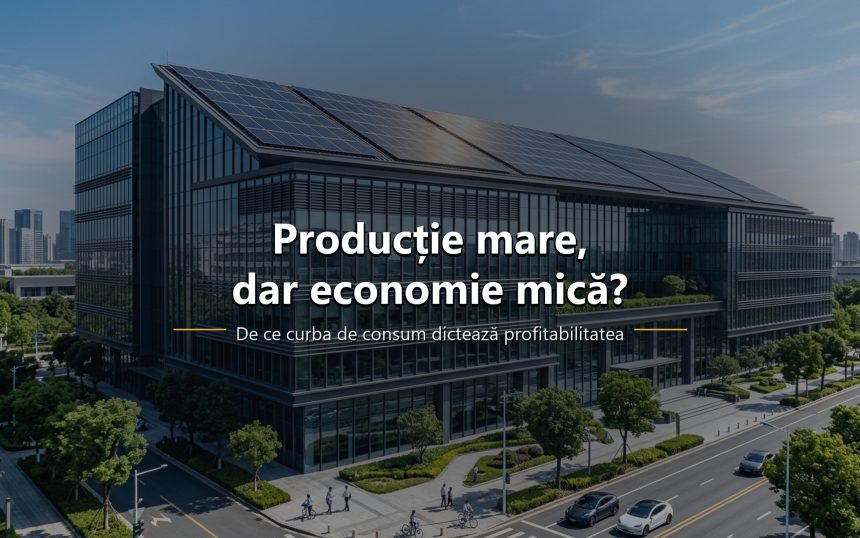 Comparație între producția fotovoltaică și consumul unei firme
