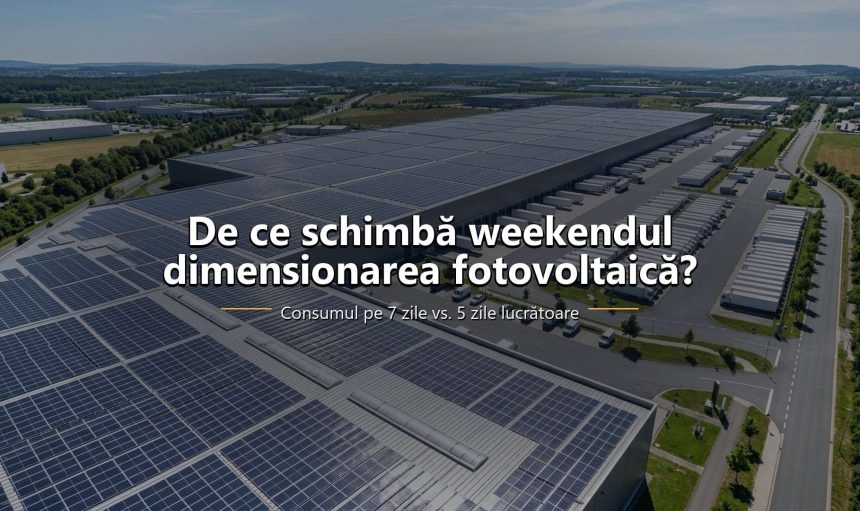 Grafic de consum al unei firme în timpul săptămânii și în weekend