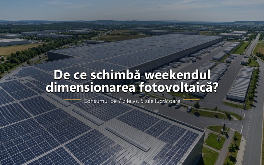Grafic de consum al unei firme în timpul săptămânii și în weekend